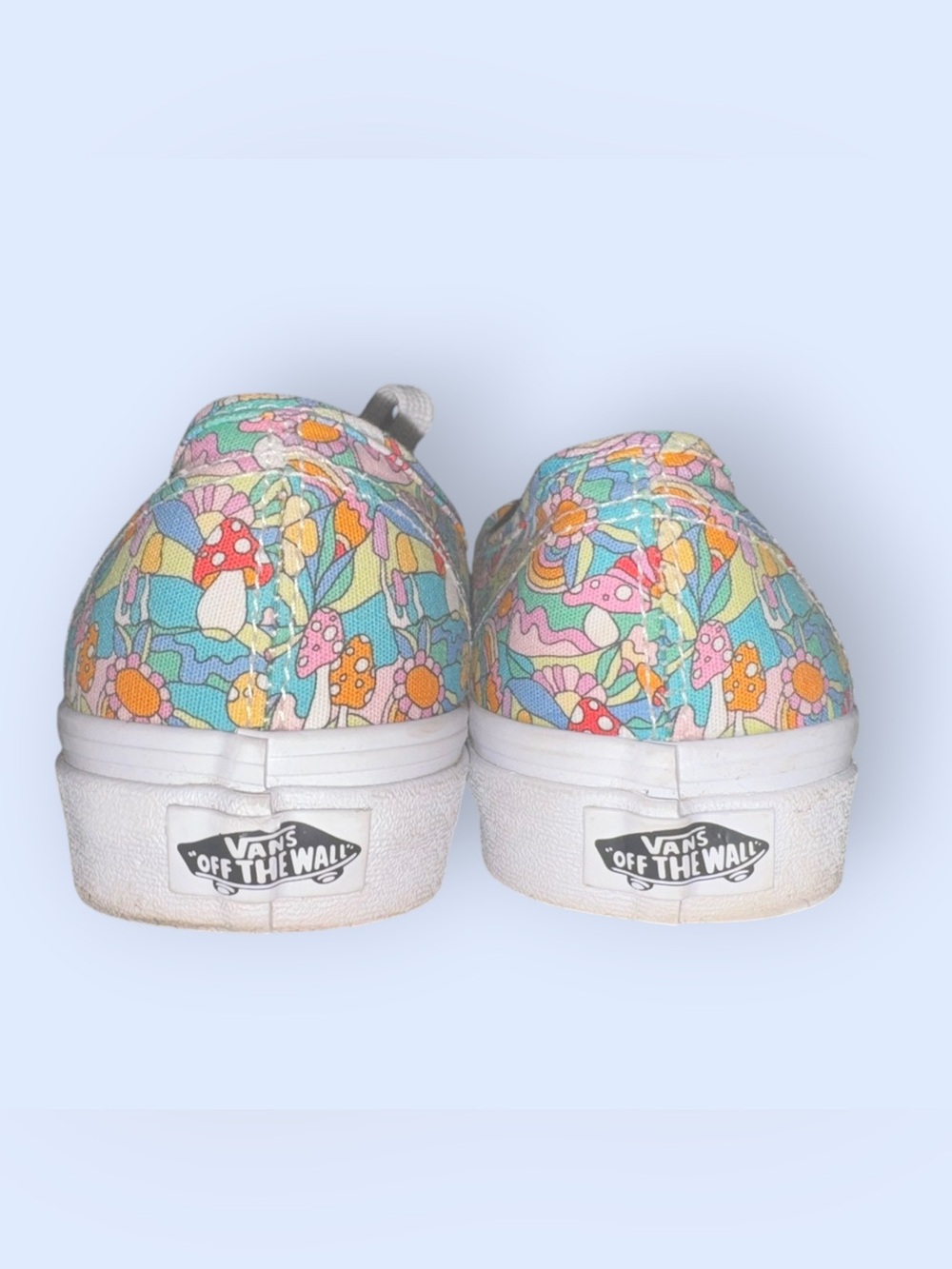 Vans Vibrant Trippy Mushroom and Floral Print  Canvas Sneakers - Picture 6 of 7